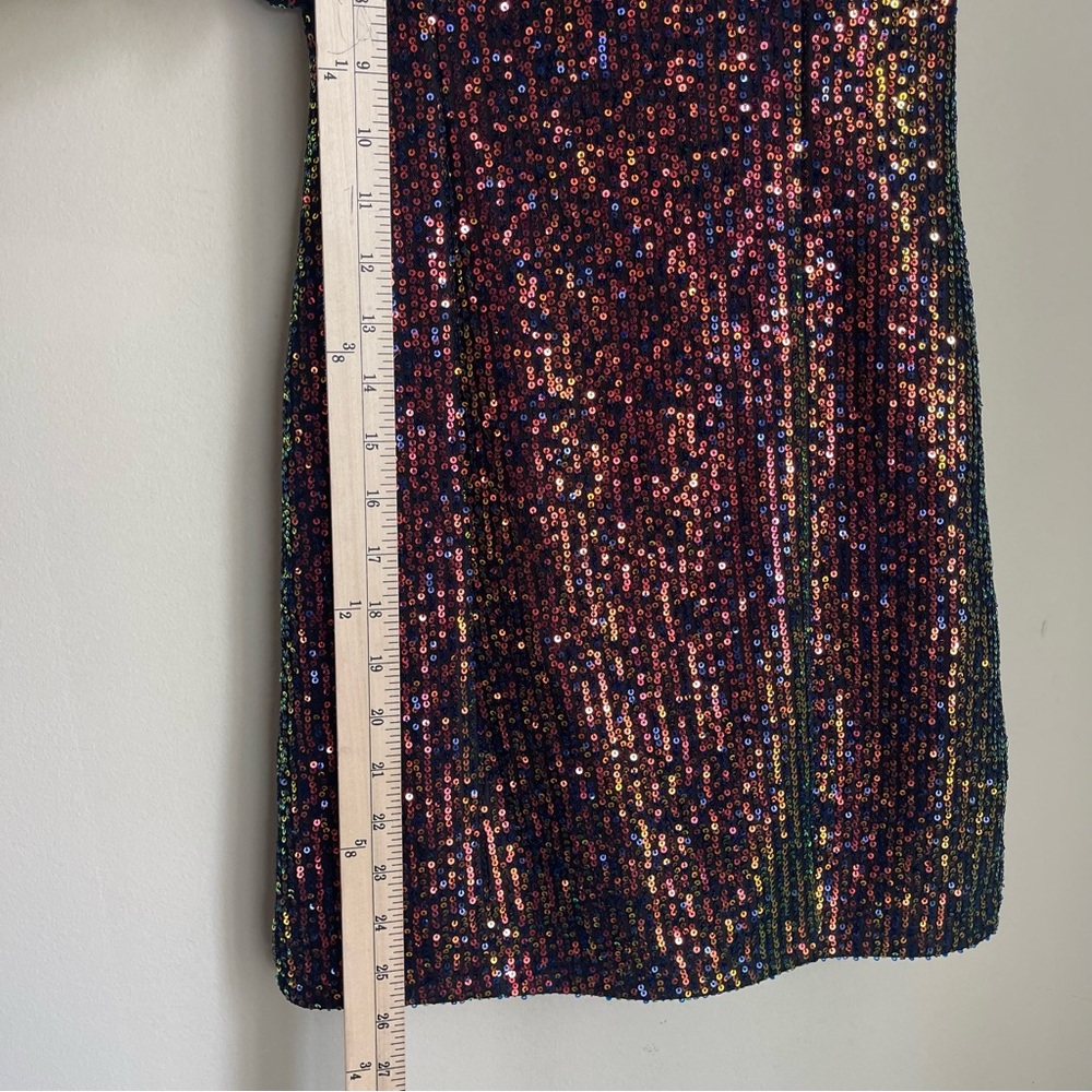 Thirty Thirty LA Strapless Sequin Multi-Color Ruffle Dress Size Small - Picture 11 of 11